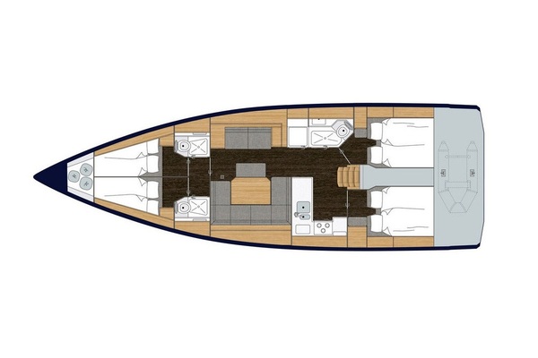 Bavaria C45 - Outlander - Medsail-Malta-Malta Charters - Layout