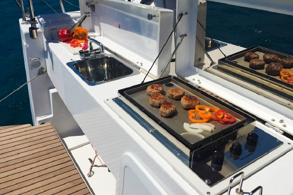 Dufour 412GL -Medsail-Malta-Perfect Candidate​ - BBQ Area - Malta Charters