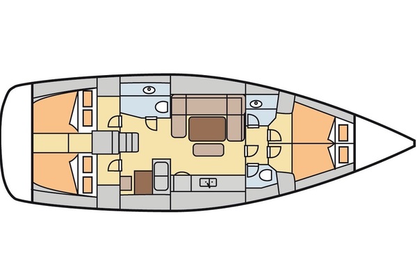 Dufour 450GL - Oscar Time - Medsail-Malta-Malta Charters - Layout