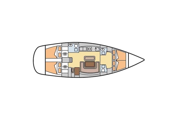 Dufour 455GL - Max​ -Medsail-Malta- Malta Charters - Layout