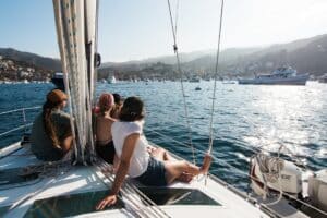 people on a yacht