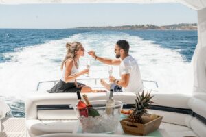 couple on a boat